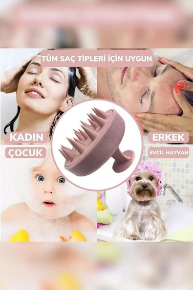 Saç Yıkama Tarağı Saç Masaj Tarağı Duş Tarağı Yumuşak Silikon Tarak Saç Derisi Profesyonel Saç - 3