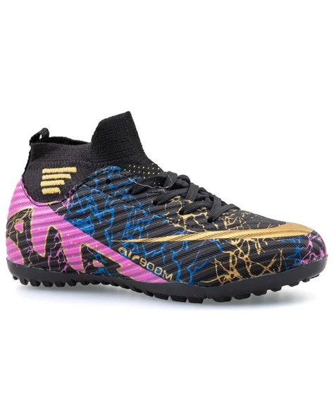 Laliga Air 565 Mdl. Siyah-Altın (31-35) Halı Saha Futbol Ayakkabı