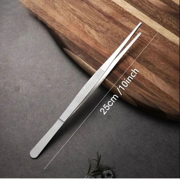 DEPOKON Çelik Şef Maşa Cımbız Uzun Masterchef 25 Cm - 2