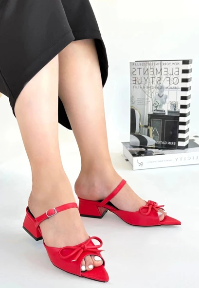 Lotta Kırmızı Cilt Topuklu Ayakkabı - Resim 3