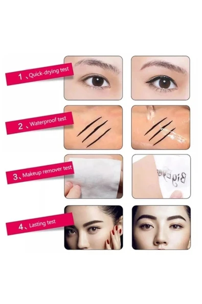 Black Eyeliner Su Geçirmez Dağılmaz Uzun Süre Kalıcı Siyah Göz Kalemi - 3