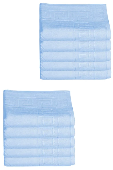 10 lu Otel Ayak Havlusu Bukle Ayak İzli 50x70 Cm Renkli 16/2 Avs 250 Gr - 2