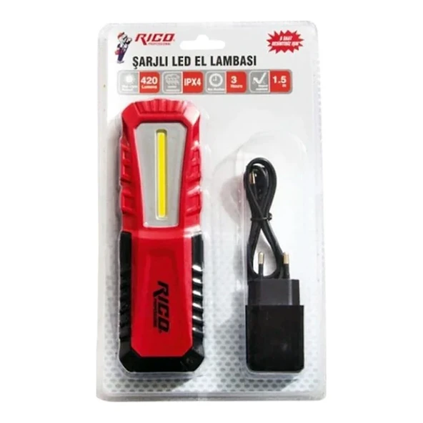 Rico 013-RC0038 420 Lümen Şarjlı Mıktanıslı Led El Feneri