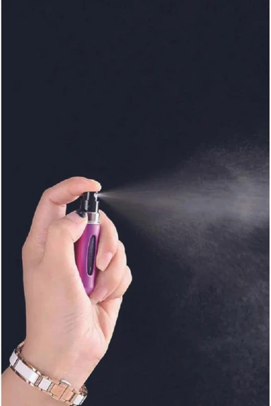 5 ML Taşınabilir Mini Boy Doldurulabilir Kırılmaz Dayanıklı Sprey Parfüm Doldurma Şişesi - 2