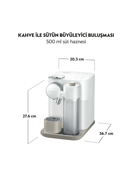 Nespresso F541 Gran Lattissima Beyaz Kapsül Kahve Makinesi - 2