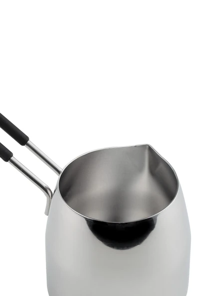 Nehir Modern 4 Parça Standlı Paslanmaz Çelik Cezve Seti - Resim 3