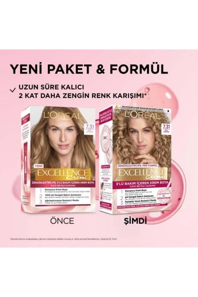 L'Oreal Paris L'Oréal Paris Excellence Creme 7.31 Bal Köpüğü Saç Boyası - 2