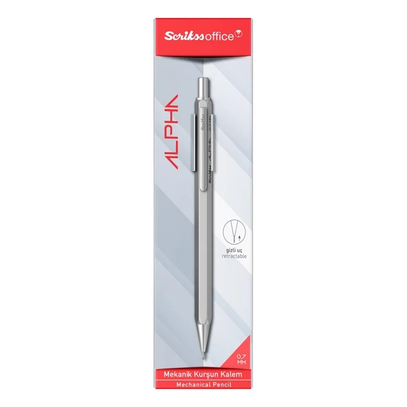 Scrikss Alpha Şeffaf Ambalaj Versatil Uçlu Kalem 0.7 ürün görseli