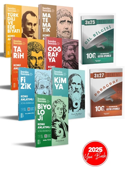 2025 9. Sınıf Konu Anlatımlı Soru Bankası Benim Hocam + Anla Kazan Deneme 9 lu Set - 2
