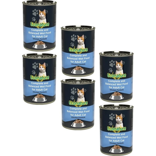 Tavuk Etli Kedi Konservesi 400 gr x 12 Adet