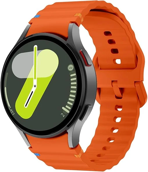 Huawei Watch GT GT2 GT3 GT4 42mm/Honor Magic 2 20mm Kordon Dekoratif Örgü Çizgili Spor Silikon Kayış - 12