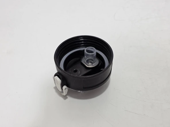 Otomatik Pipetli Su Matarası Yedek Kapağı 57mm Siyah-Beyaz - 3