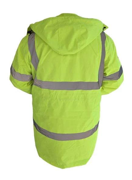 Kapitone Astar Reflektörlü İş Güvenliği Parka Mont XL - 4