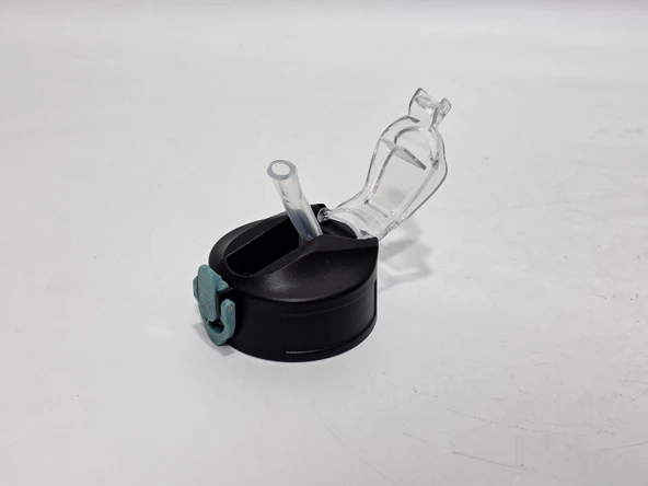 Otomatik Pipetli Su Matarası Yedek Kapağı 57mm Siyah-Mavi - 5