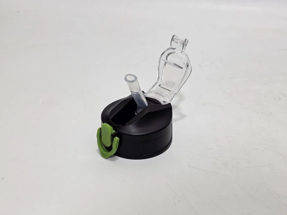 Otomatik Pipetli Su Matarası Yedek Kapağı 57mm Siyah-Yeşil - 5