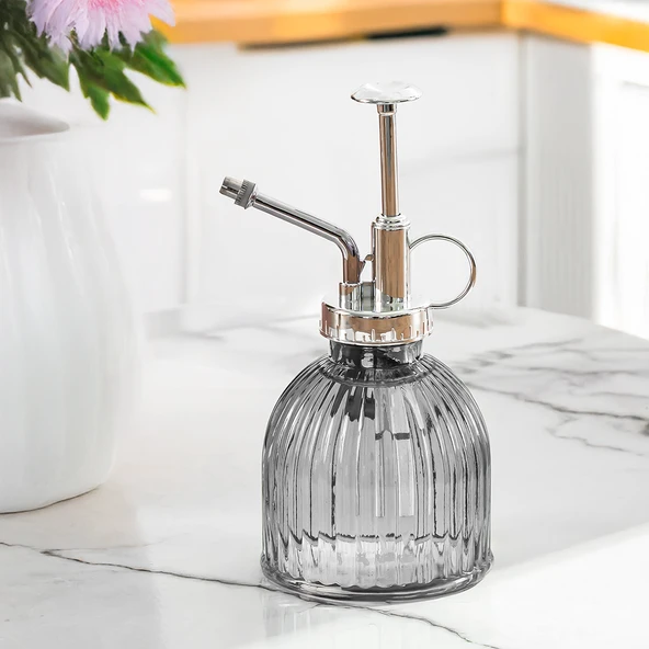 Perotti 15731 Gri Vintage Cam Bitki Sulama Şişesi Sprey Şişe - 2
