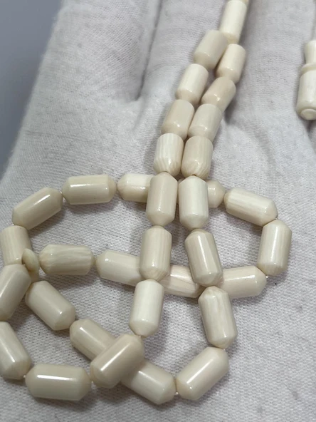 Kesme Fildişi Tesbih 11,80 Gram - Koleksiyonluk Fil Dişi Tespih - 4