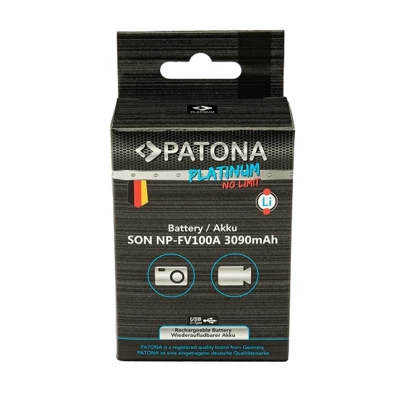 Patona NP-FV100 Sony Uyumlu Batarya 3090mAh - Resim 6
