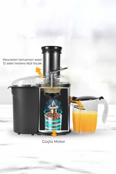 Crown CRW-1808 Katı Meyve Sıkacağı 1000 Watt - 2