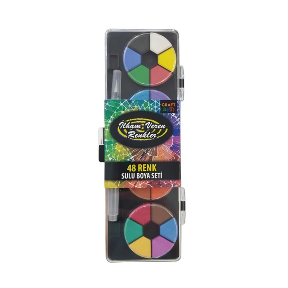 Craft And Arts Sulu Boya Seti 48 Renk Siyah Zemin 51013856 ürün görseli 1