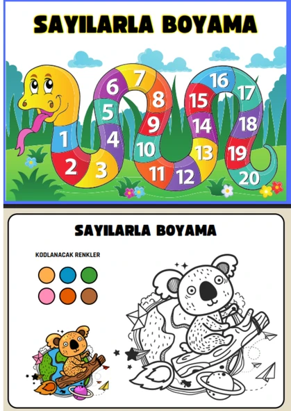 3-9 YAŞ Çocuklara Boyama Yapmayı Öğreten Spiralli Kitap - 2