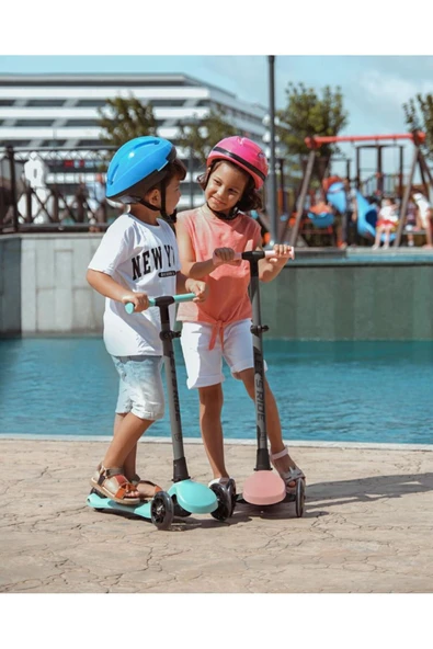 let's be child Let's Ride Two Işıklı Katlanabilir 3 Tekerlekli Scooter Pembe - 8