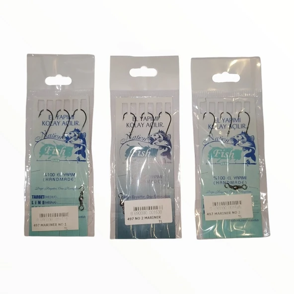 497 TIRNAKLI MARİNER 3 İĞNELİ HIRSIZLI DİP TAKIMI ürün görseli 1