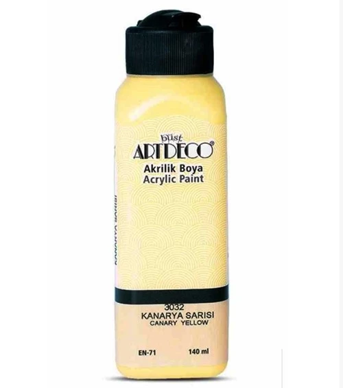 Artdeco Akrilik Boya 140 ml Kanarya Sarısı - 2 adet - 1