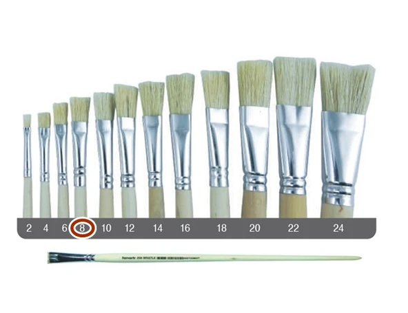 Fanart Sert Kıl Yassı Fırça 258 No:8 Uzun Sap - 2 adet ürün görseli 1