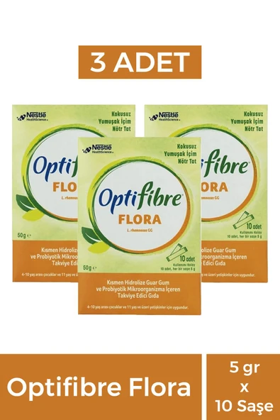 Opti Fibre Flora 5 gr x 10 Saşe 3 Adet - 1