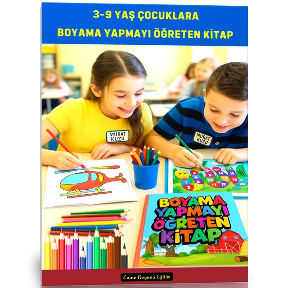 3-9 YAŞ Çocuklara Boyama Yapmayı Öğreten Spiralli Kitap