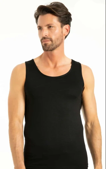 Erkek Kalın Askılı Bambu Atlet Q-EN - 600 - 2