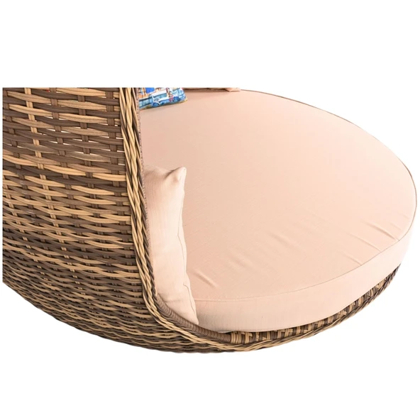 World Daybed | 200 cm Rattan Bahçe Kral Yatağı - 4