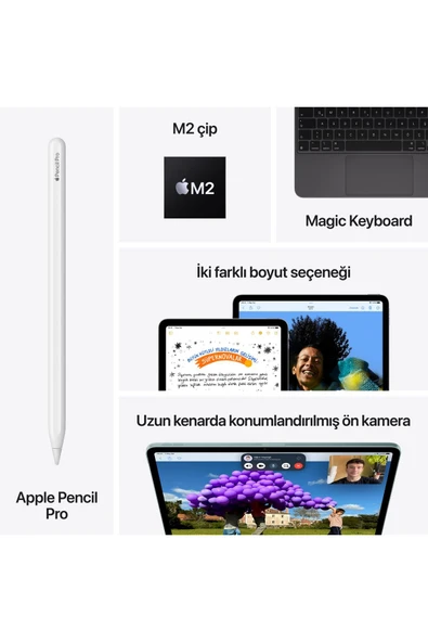 Apple iPad Air 6. Nesil 13-inch Wi-Fi 512GB - Uzay Grisi MV2J3TU/A - 9
