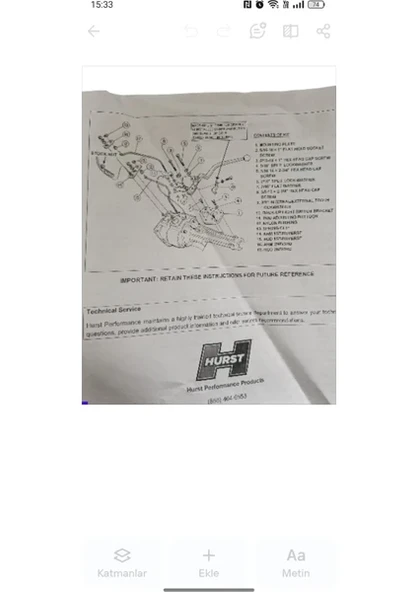 Hurst 3677640 Mastershift 3- Speed Installation Kit ,vites Değiştirici ve Montaj Kitleri - 3