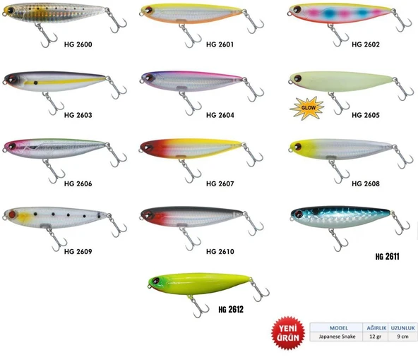 JAPANESE SNAKE 12 gr-9 cm SU ÜSTÜ RAPALA MAKET BALIK ürün görseli 1