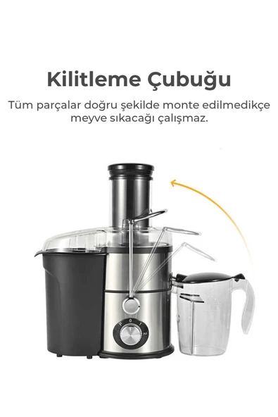 Crown CRW-1808 Katı Meyve Sıkacağı 1000 Watt - 3