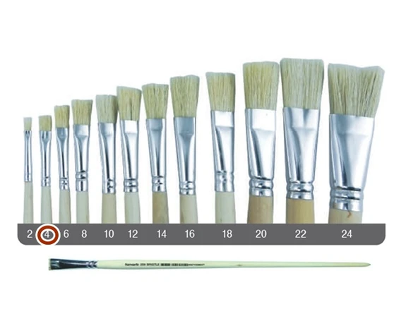 Fanart Sert Kıl Yassı Fırça 258 No:4 Uzun Sap - 2 adet ürün görseli 1