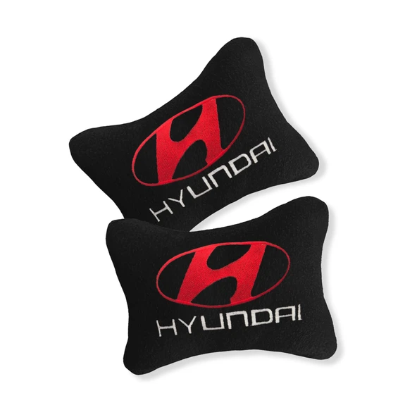 Hyundai Uyumlu Siyah Polar Ortopedik Seyahat Araç Boyun Yastığı / Oto Ayna Askısı & Tampon Çeki İpi - 4