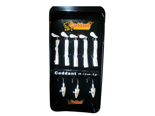 Coddant V8 7.5cm 6gr Beyaz 5li Silikon Yem Seti - Resim 2