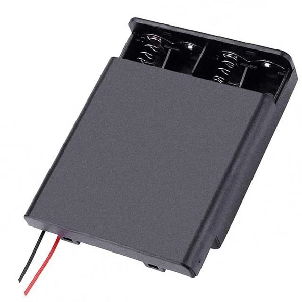 Powermaster  4'lü AA Kapaklı Switch'li Pil Yuvası (IC-233F) - 2