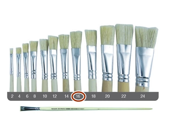 Fanart Sert Kıl Yassı Fırça 258 No:16  Uzun Sap - 1 adet ürün görseli 1