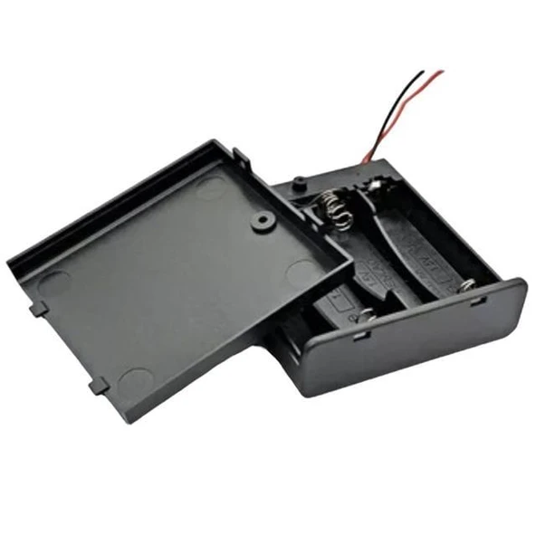 Powermaster  4'lü AA Kapaklı Switch'li Pil Yuvası (IC-233F) - 4