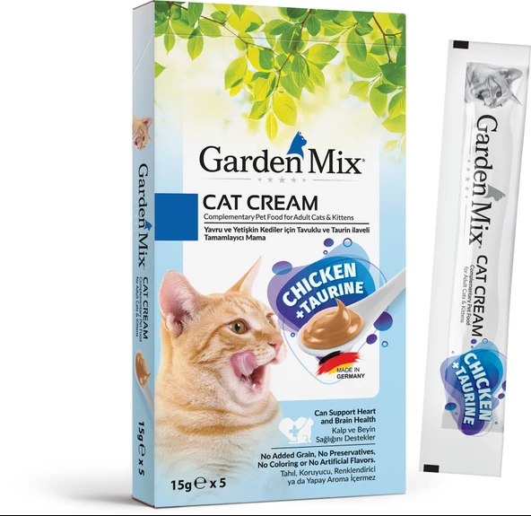 Garden Mıx Kedi Kreması Tavuk+taurin 15gr*5