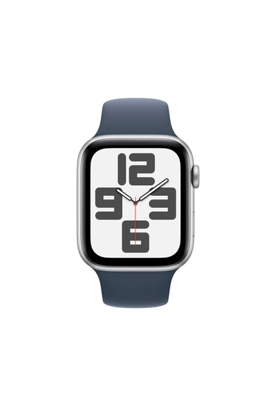 Apple Watch SE GPS + Cellular 44mm Gümüş Alüminyum Kasa ve Fırtına Mavisi Spor Kordon - M/L - 2