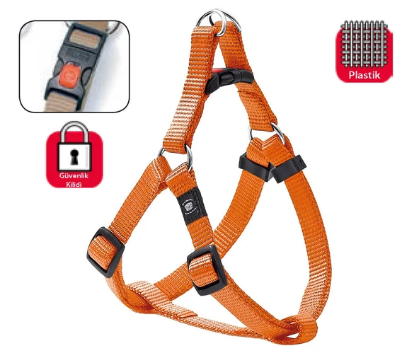 Karlıe Kilitli Göğüs Tasma Xs 20-35cm Turuncu - 1
