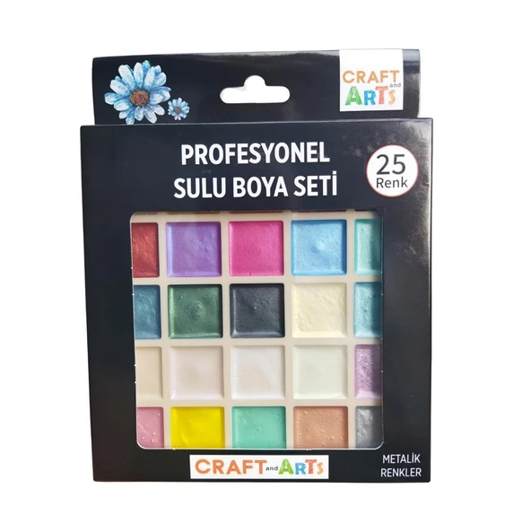 Craft And Arts Profesyonel Sulu Boya Seti 25 Renk Metalik 51013862 ürün görseli 1