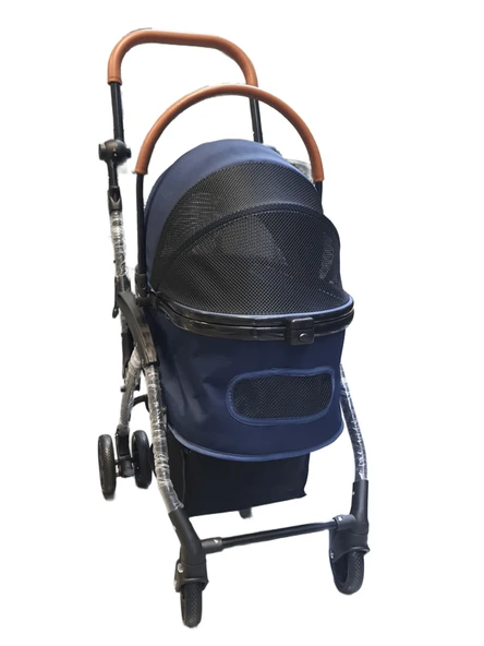 Tommy Evcil Hayvan Arabası 76,5x48x99cm Lacivert Max 15 Kg ürün görseli