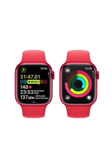 Apple Watch Series 9 GPS + Cellular 41mm (PRODUCT)RED Alüminyum Kasa (PRODUCT)RED Spor Kordon - M/L - 8