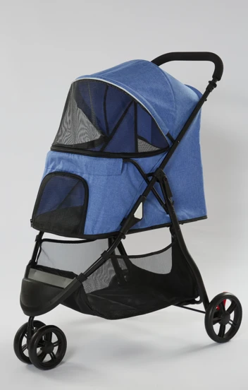 Tommy Evcil Hayvan Arabası Lacivert 74.5*52.2*98cm Max 15kg - Resim 2